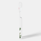 Rote Rose - Handgemalt - Monogramm iPhone Hülle (Linke Seite)