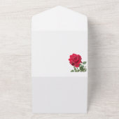 Rote Rose - handgestrichen All In One Einladung (Außenbereich)