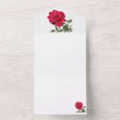 Rote Rose - handgestrichen All In One Einladung (Innen Boden)