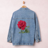 Rote Rose - Handmalerei Jeansjacke (Hangar)