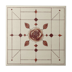 Rote Rose Handwerkerstil Fliese