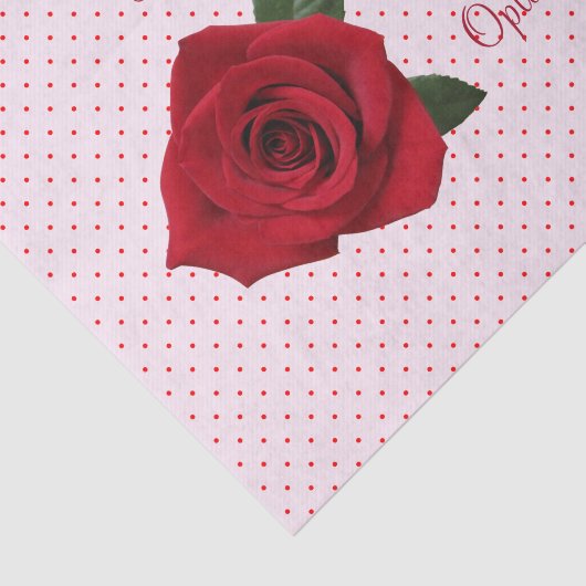 rote Rose Happy Valentine's Day Geschenkpapier Seidenpapier (Ausschnitt)