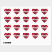Rote Rose Heart Wedding Vielen Dank Sticker (Blatt)