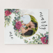 Rote Rose heiraten Me Script Vorschlag Foto Puzzle (Horizontal)