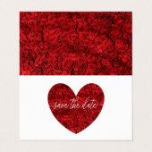 Rote Rose Herz, Foto Save the Date Karte (Außenseite Aufgefaltet)