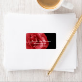 Rote Rose Hochzeit Adressaufkleber (Insitu)