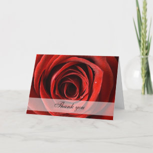 Rote Rose Hochzeit Dankeschön-Karte Dankeskarte
