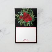 Rote Rose Hochzeit Dankeskarte (Innenseite)