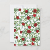 Rote Rose Hochzeit Einladung (Rückseite)