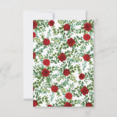 Rote Rose Hochzeit Einladung (Rückseite)