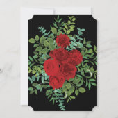 Rote Rose Hochzeit Einladung (Rückseite)