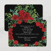 Rote Rose Hochzeit Einladung (Vorne/Hinten)