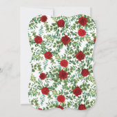 Rote Rose Hochzeit Einladung (Rückseite)