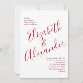 Rote Rose Hochzeit Einladung (Vorderseite)