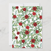 Rote Rose Hochzeit Einladung (Rückseite)