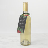 Rote Rose Hochzeit Flaschenanhänger (Angewinkelt)