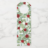 Rote Rose Hochzeit Flaschenanhänger (Rückseite)