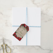 Rote Rose Hochzeit Geschenkanhänger (Mit Garn)