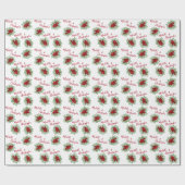 Rote Rose Hochzeit Geschenkpapier (Flach)