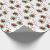 Rote Rose Hochzeit Geschenkpapier (Ecke)