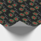 Rote Rose Hochzeit Geschenkpapier (Ecke)