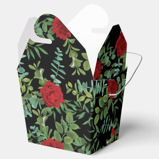 Rote Rose Hochzeit Geschenkschachtel (Geöffnet)