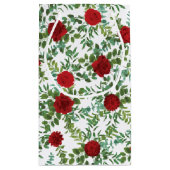 Rote Rose Hochzeit Kleine Geschenktüte (Rückseite)