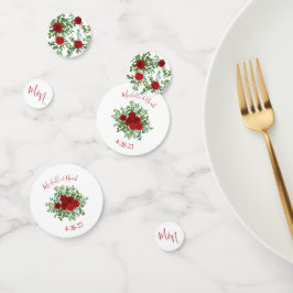 Rote Rose Hochzeit Konfetti