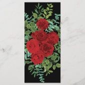 Rote Rose Hochzeit Menükarte (Rückseite)