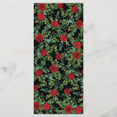 Rote Rose Hochzeit Menükarte (Rückseite)