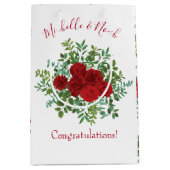 Rote Rose Hochzeit Mittlere Geschenktüte (Vorderseite)