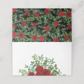 Rote Rose Hochzeit Platzkarte (Außenseite Aufgefaltet)