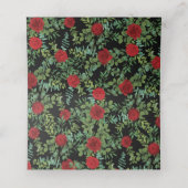 Rote Rose Hochzeit Platzkarte (Innenseite Aufgefaltet)