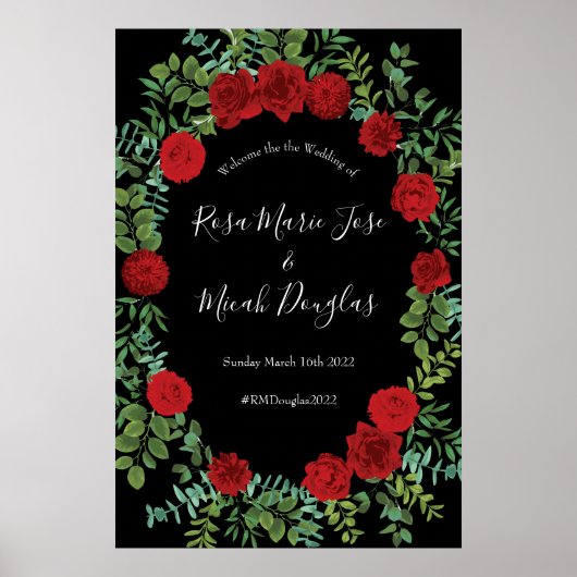 Rote Rose Hochzeit Poster (Vorne)