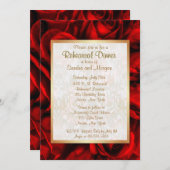 Rote Rose Hochzeit Probe Dinner Einladung (Vorne/Hinten)