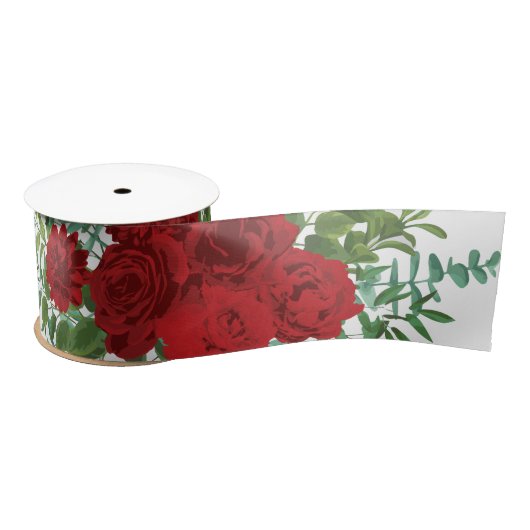 Rote Rose Hochzeit Satinband (Spule)