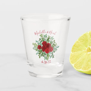 Rote Rose Hochzeit Schnapsglas