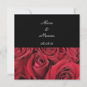 Rote Rose Hochzeit Sichern Sie die Datumsankündigu Save The Date (Rückseite)