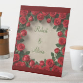 Rote Rose Hochzeit Sockelschild (In Situ)