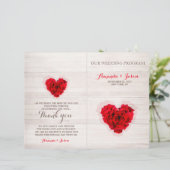 Rote Rose Hochzeitskarte Hhn01 (Stehend Vorderseite)