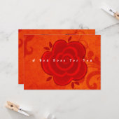 Rote Rose Hochzeitstag - Flat Greeting Card Karte (Vorderseite/Rückseite Beispiel)