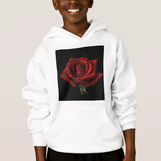 Rote Rose Hoodie (Vorderseite)
