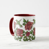 Rote Rose & Hummingbird Tasse (Vorderseite Links)