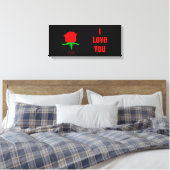 Rote Rose I Liebe, du umarmte Leinwand (Insitu (Schlafzimmer))