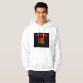 Rote Rose I Liebe Ihr männlicher weißer Pullover (Vorne ganz)