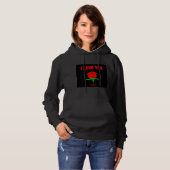 Rote Rose I Liebe Ihr schwarzer Pullover (Vorne ganz)