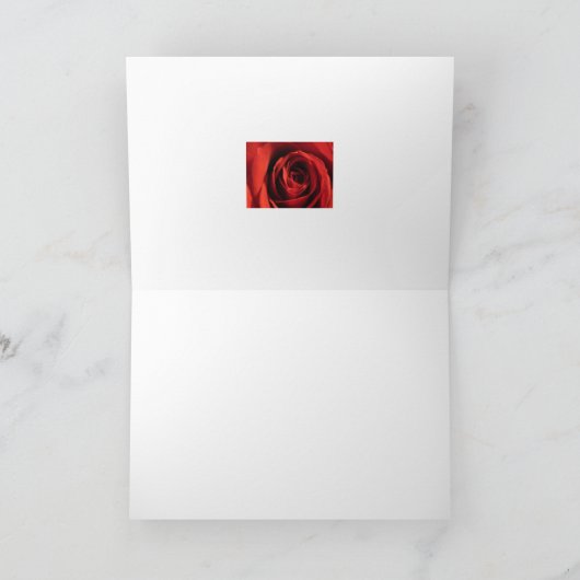 Rote Rose I Liebe Sie Karte (Innenseite)