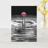 rote Rose im Beileid Karte (Gelbe Blume)