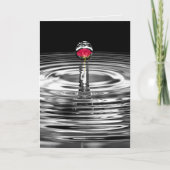 rote Rose im Beileid Karte (Vorderseite)