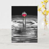 rote Rose im Beileid Karte (Gelbe Blume)